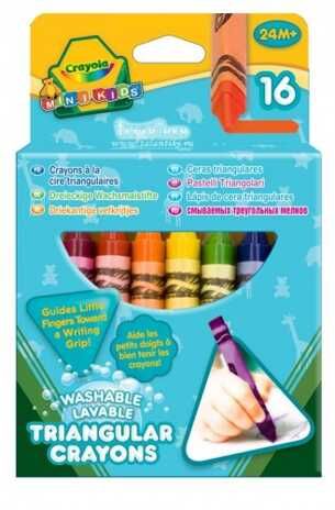 16 смываемых треугольных восковых мелков, производитель Crayola, ISBN 7-1-66202-016-3 № 2