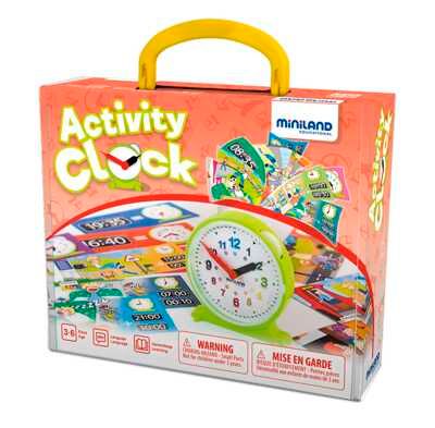 45311 ИГРА ОБУЧАЮЩАЯ ЧАСЫ ACTIVITY CLOCK В ЧЕМОДАНЧИКЕ, производитель Miniland (Минилэнд), ISBN 841-3-08245-311-4 № 1