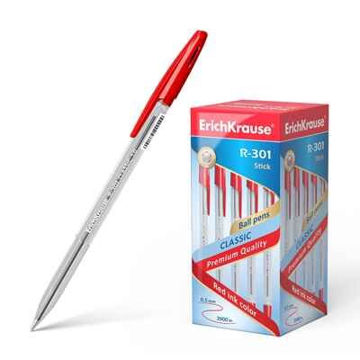 Ручка шариковая R-301 Classic Stick 1.0, цвет чернил красный, арт. 43186, производитель ErichKrause® (Эрих Краузе), ISBN 404-1-48543-186-2 № 1