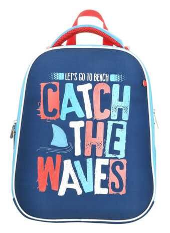 Рюкзак Schoolformat Catch the waves, модель ERGONOMIC 2, жесткий каркас, двухсекционный, 19,8 л, для мальчиков, арт. РЮКЖК2-КВС, производитель ФАРМ, ISBN 460-2-72314-855-5 № 1