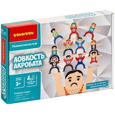 Логическая игра для дошкольников Ловкость акробата, арт. ВВ5057, производитель Bondibon (Бондибон), ISBN 489-5-13605-128-8 № 1