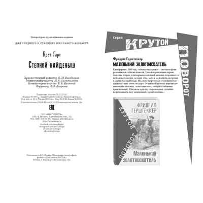 Степной найденыш. Гарт Б. Крутой поворот, производитель ЭНАС-КНИГА , ISBN 978-5-00198-042-1 № 7