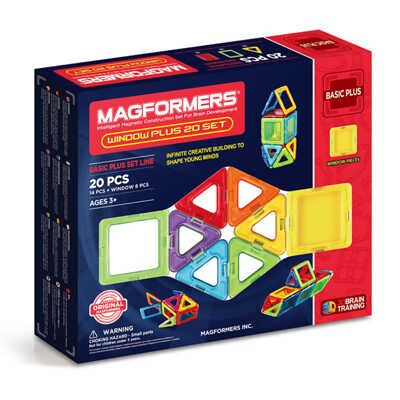 Магнитный конструктор Magformers Window Basic Plus 20 Set, арт. 715001, производитель Magformers (Магформерс), ISBN 880-9-46553-094-5 № 1