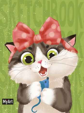 MyArt. MeowBook Скутчбук. Котик с бантиком, производитель Проф-Пресс , ISBN 462-0-12977-967-8 № 1