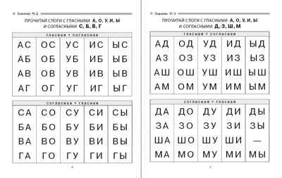 Слоговые таблицы для обучения чтению. Тренажёр для детей.  УМК «Обучение чтению дошкольников», производитель Школьная Книга , ISBN 978-5-00013-256-2 № 2